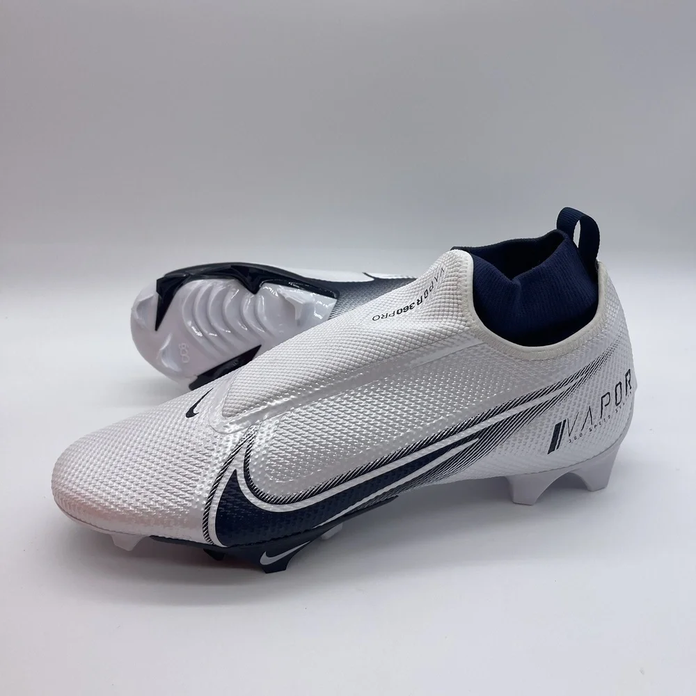 Nike Vapor Edge Pro 360 Mens Size 14 Football Cleats AO8277-106 White/Navy Shoes